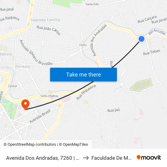 Avenida Dos Andradas, 7260 | Upa Leste to Faculdade De Medicina map