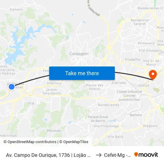 Av. Campo De Ourique, 1736 | Lojão Do Real Antes Da Linha Férrea to Cefet-Mg - Campus II map