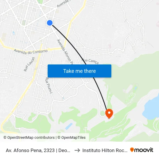 Av. Afonso Pena, 2323 | Deoesp to Instituto Hilton Rocha map