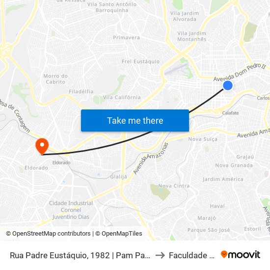 Rua Padre Eustáquio, 1982 | Pam Padre Eustáquio to Faculdade Senac map