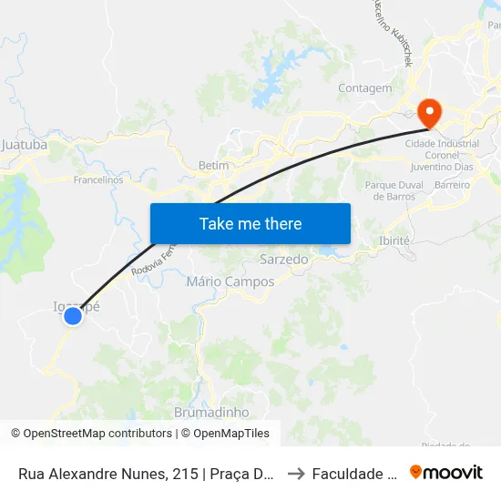Rua Alexandre Nunes, 215 | Praça Das Lavadeiras to Faculdade Senac map