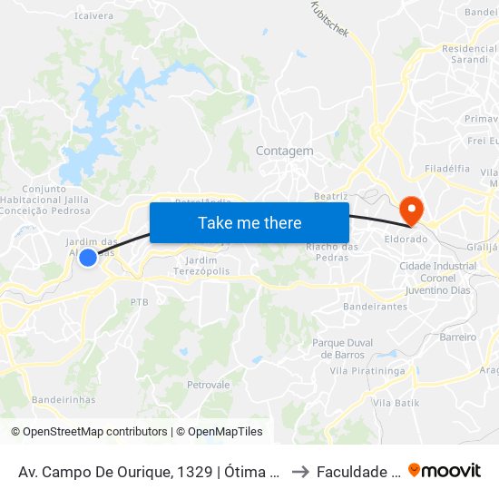 Av. Campo De Ourique, 1329 | Ótima Farma/Anjo Azul to Faculdade Senac map