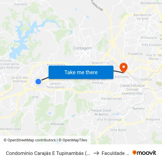 Condomínio Carajás E Tupinambás (Plaza Tapajós) to Faculdade Senac map