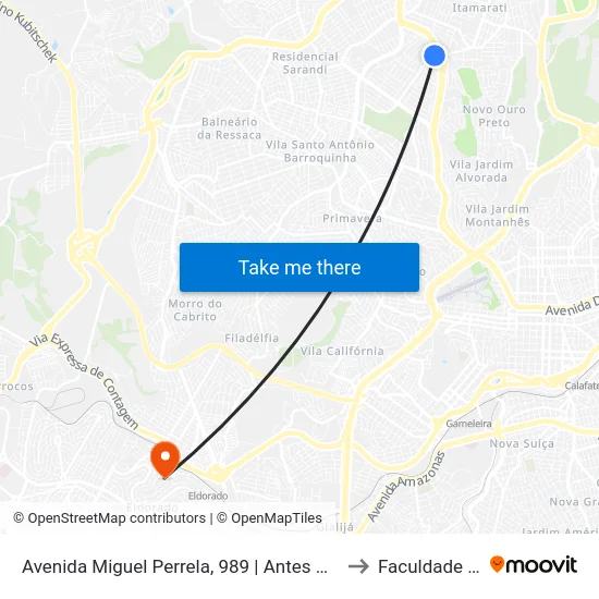 Avenida Miguel Perrela, 989 | Antes Do Mac Donald's to Faculdade Senac map