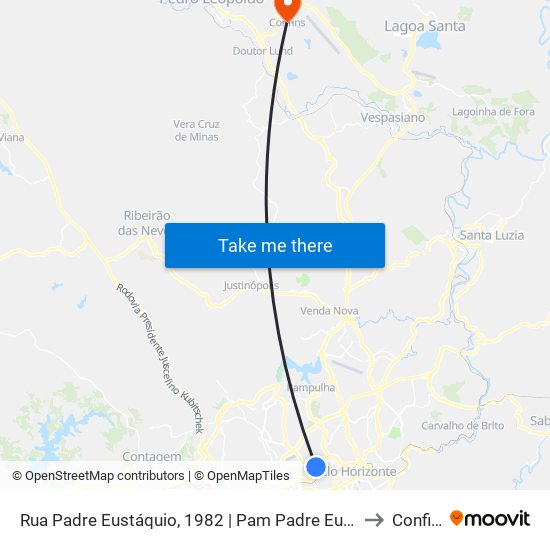 Rua Padre Eustáquio, 1982 | Pam Padre Eustáquio to Confins map