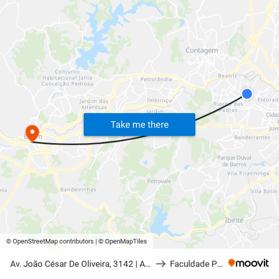 Av. João César De Oliveira, 3142 | Auto Escola Método to Faculdade Pitágoras map