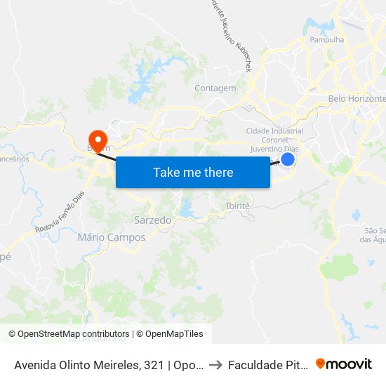 Avenida Olinto Meireles, 321 | Oposto A Unimed to Faculdade Pitágoras map