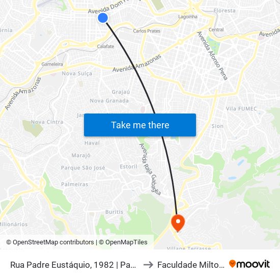 Rua Padre Eustáquio, 1982 | Pam Padre Eustáquio to Faculdade Milton Campos map