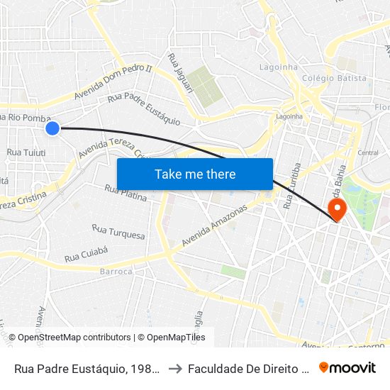 Rua Padre Eustáquio, 1982 | Pam Padre Eustáquio to Faculdade De Direito E Ciências Do Estado map