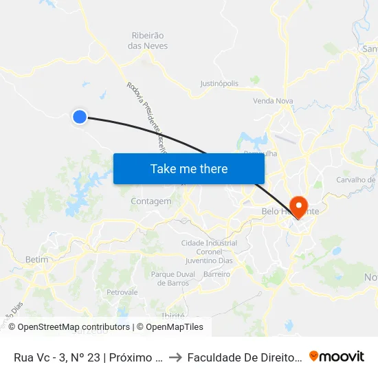 Rua Vc - 3, Nº 23 | Próximo A Entrada Do Vila Renascer to Faculdade De Direito E Ciências Do Estado map