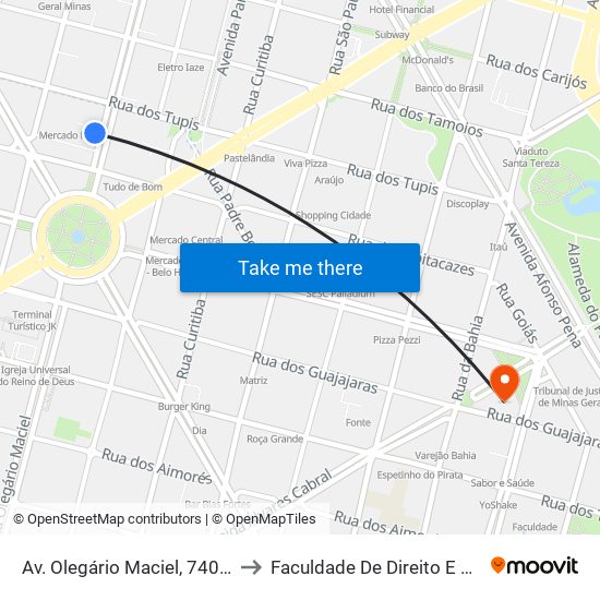 Av. Olegário Maciel, 740 | Mercado Novo 2 to Faculdade De Direito E Ciências Do Estado map