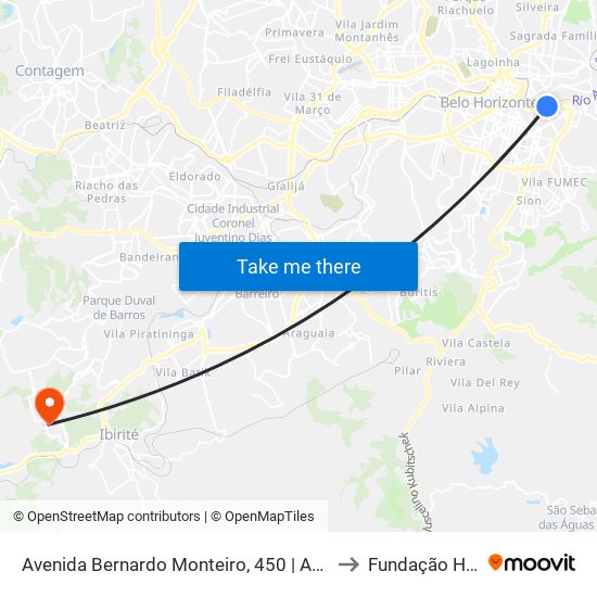 Avenida Bernardo Monteiro, 450 | Acesso À Estação Bernardo Monteiro to Fundação Helena Antipoff map