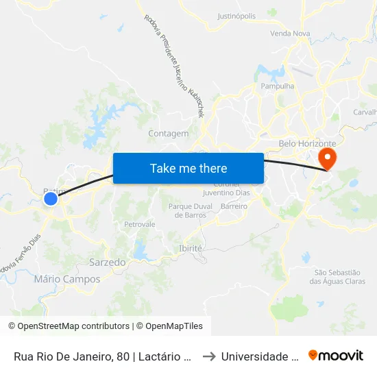 Rua Rio De Janeiro, 80 | Lactário Afonso Pena to Universidade Fumec map