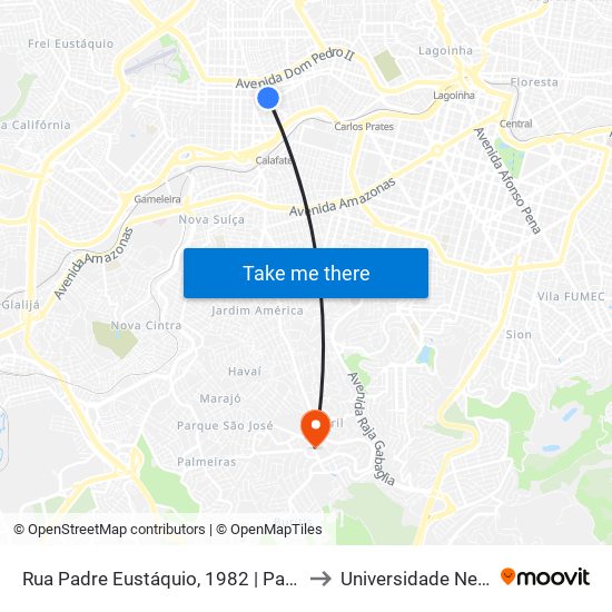 Rua Padre Eustáquio, 1982 | Pam Padre Eustáquio to Universidade Newton Paiva map