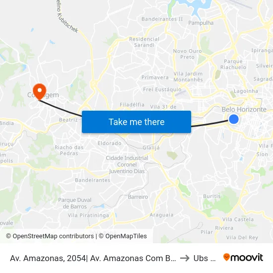Av. Amazonas, 2054| Av. Amazonas Com Barbacena 3 to Ubs Cad map