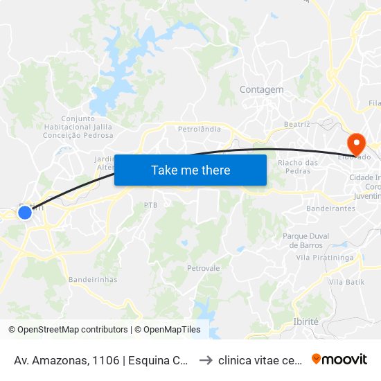 Av. Amazonas, 1106 | Esquina Com Jk to clinica vitae center map