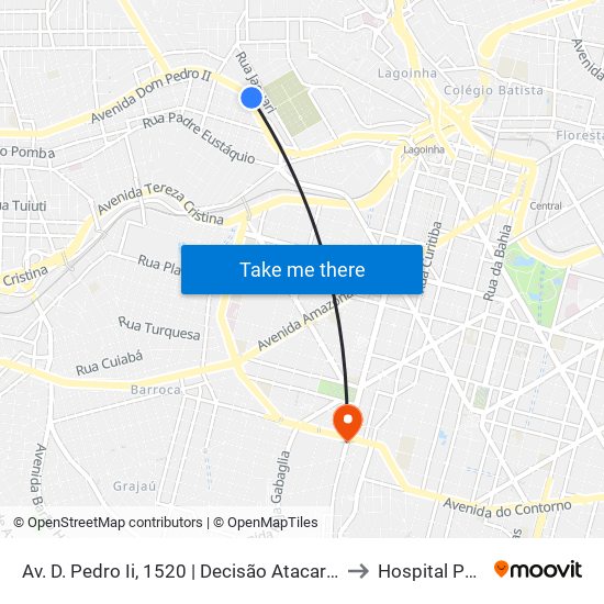 Av. D. Pedro Ii, 1520 | Decisão Atacarejo to Hospital PHD map