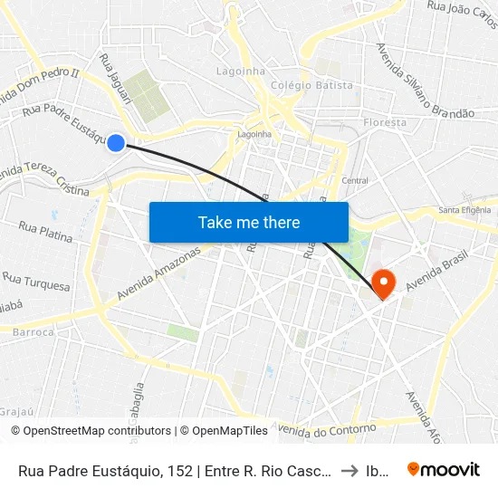 Rua Padre Eustáquio, 152 | Entre R. Rio Casca e Tremedal to Ibmec map