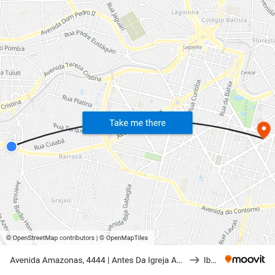 Avenida Amazonas, 4444 | Antes Da Igreja Assembléia De Deus to Ibmec map