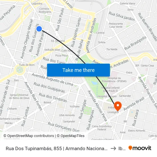 Rua Dos Tupinambás, 855 | Armando Nacionais E Importados/Empório Da Fábrica to Ibmec map