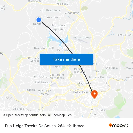 Rua Helga Taveira De Souza, 264 to Ibmec map