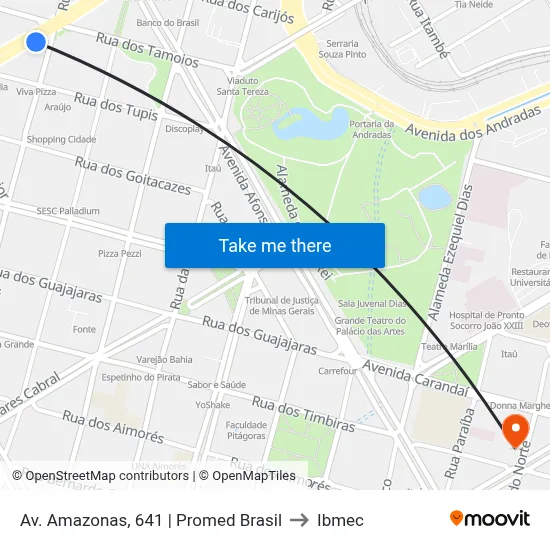Av. Amazonas, 641 | Promed Brasil to Ibmec map