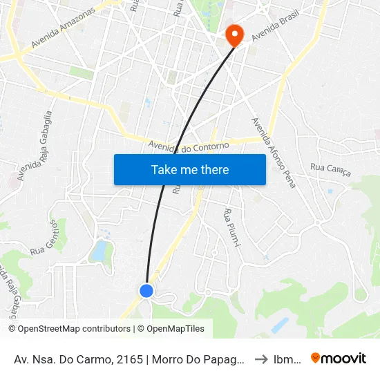 Av. Nsa. Do Carmo, 2165 | Morro Do Papagaio to Ibmec map