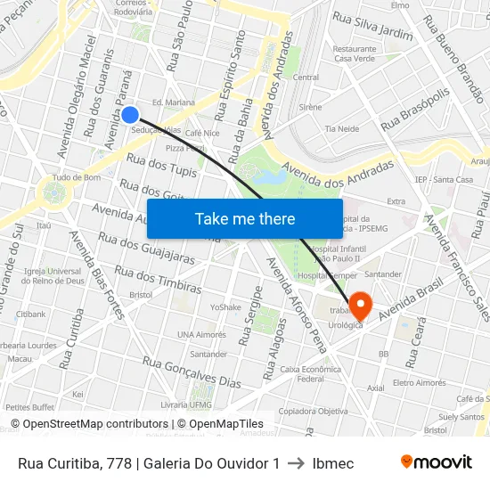 Rua Curitiba, 778 | Galeria Do Ouvidor 1 to Ibmec map