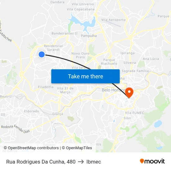 Rua Rodrigues Da Cunha, 480 to Ibmec map