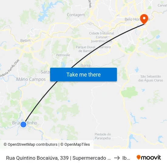 Rua Quintino Bocaiúva, 339 | Supermercado Super Luna to Ibmec map