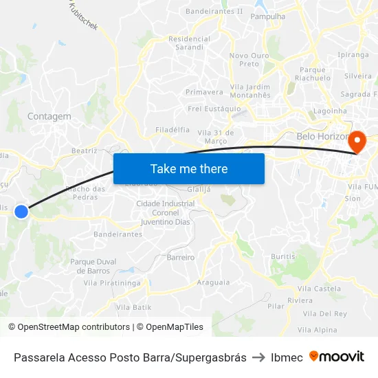 Passarela Acesso Posto Barra/Supergasbrás to Ibmec map