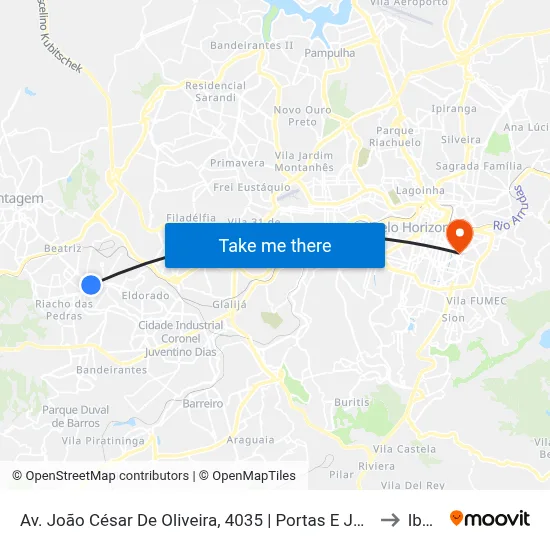 Av. João César De Oliveira, 4035 | Portas E Janelas São Gonçalo to Ibmec map