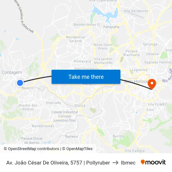 Av. João César De Oliveira, 5757 | Pollyruber to Ibmec map