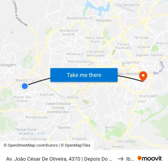 Av. João César De Oliveira, 4370 | Depois Do Hospital Municipal De Contagem to Ibmec map