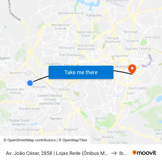 Av. João César, 2858 | Lojas Rede (Ônibus Metropolitanos) to Ibmec map