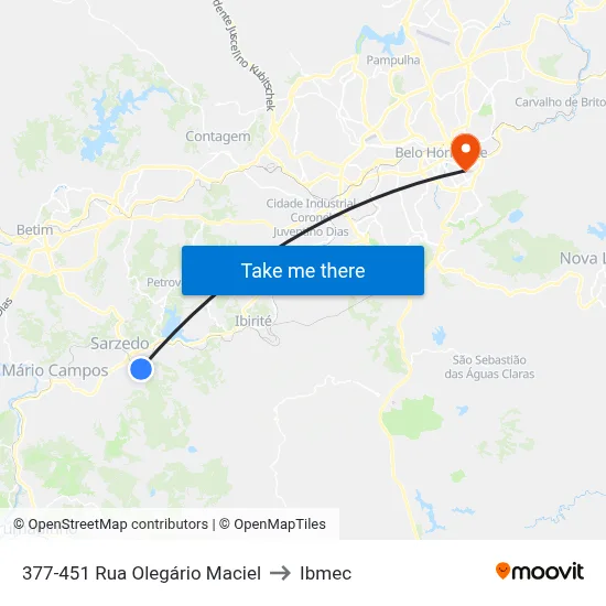 377-451 Rua Olegário Maciel to Ibmec map