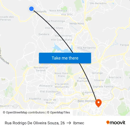 Rua Rodrigo De Oliveira Souza, 26 to Ibmec map