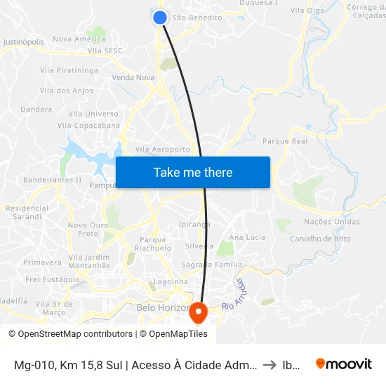 Mg-010, Km 15,8 Sul | Acesso À Cidade Administrativa to Ibmec map