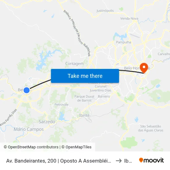 Av. Bandeirantes, 200 | Oposto A Assembléia De Deus to Ibmec map