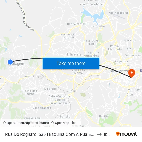 Rua Do Registro, 535 | Esquina Com A Rua Esmeraldas to Ibmec map