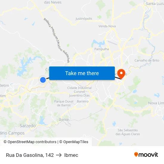 Rua Da Gasolina, 142 to Ibmec map