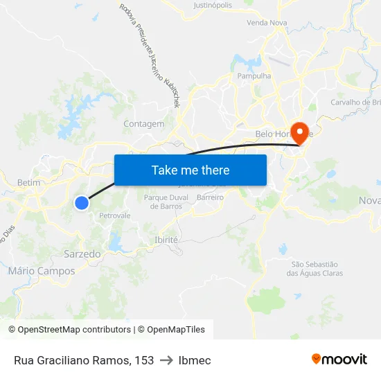 Rua Graciliano Ramos, 153 to Ibmec map