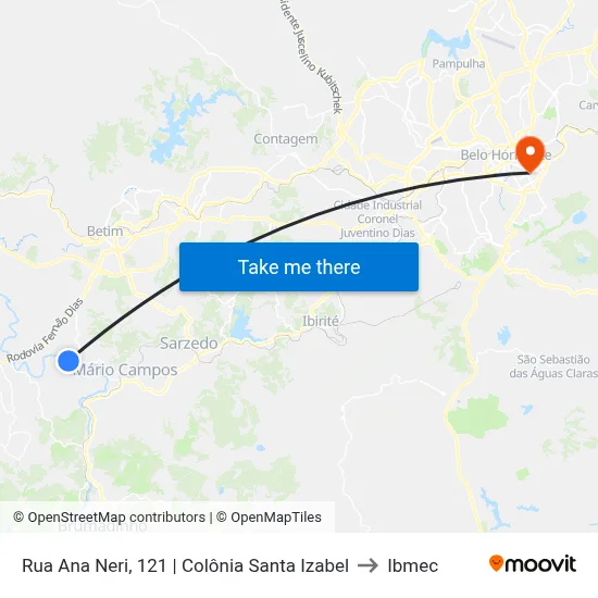 Rua Ana Neri, 121 | Colônia Santa Izabel to Ibmec map