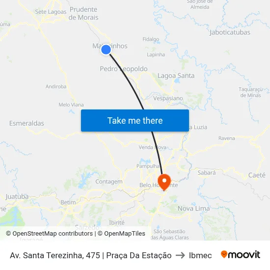 Av. Santa Terezinha, 475 | Praça Da Estação to Ibmec map