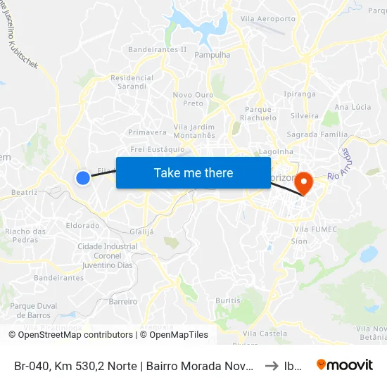 Br-040, Km 530,2 Norte | Bairro Morada Nova - Trincheira to Ibmec map