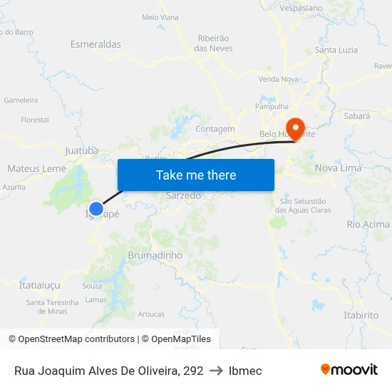 Rua Joaquim Alves De Oliveira, 292 to Ibmec map