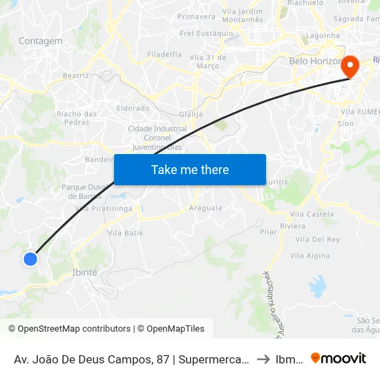 Av. João De Deus Campos, 87 | Supermercado Bh to Ibmec map