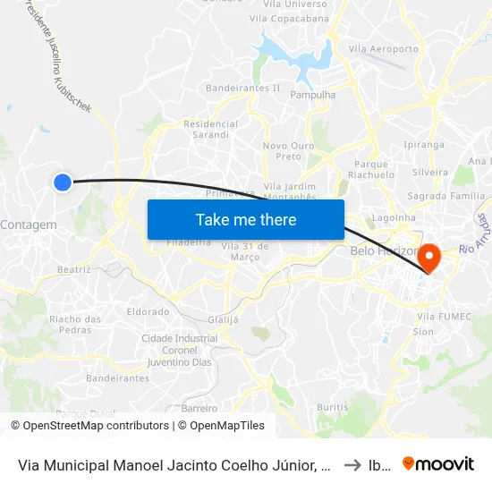 Via Municipal Manoel Jacinto Coelho Júnior, 1001 | Tambasa Atacadistas to Ibmec map