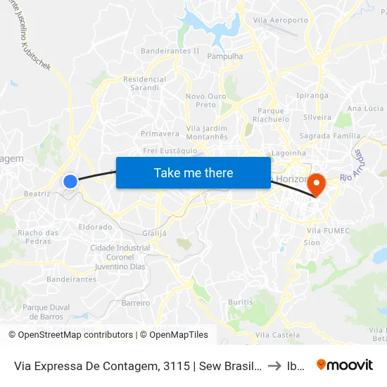 Via Expressa De Contagem, 3115 | Sew Brasil (Depois Do Apoio) to Ibmec map