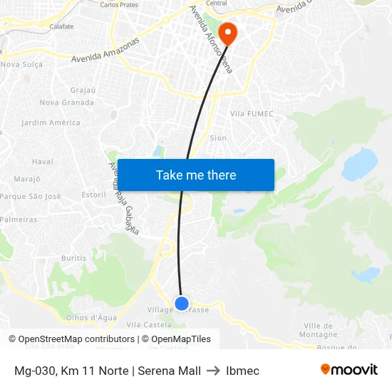 Mg-030, Km 11 Norte | Serena Mall to Ibmec map